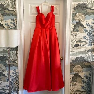 Red Ballgown, Allie B, Size 8